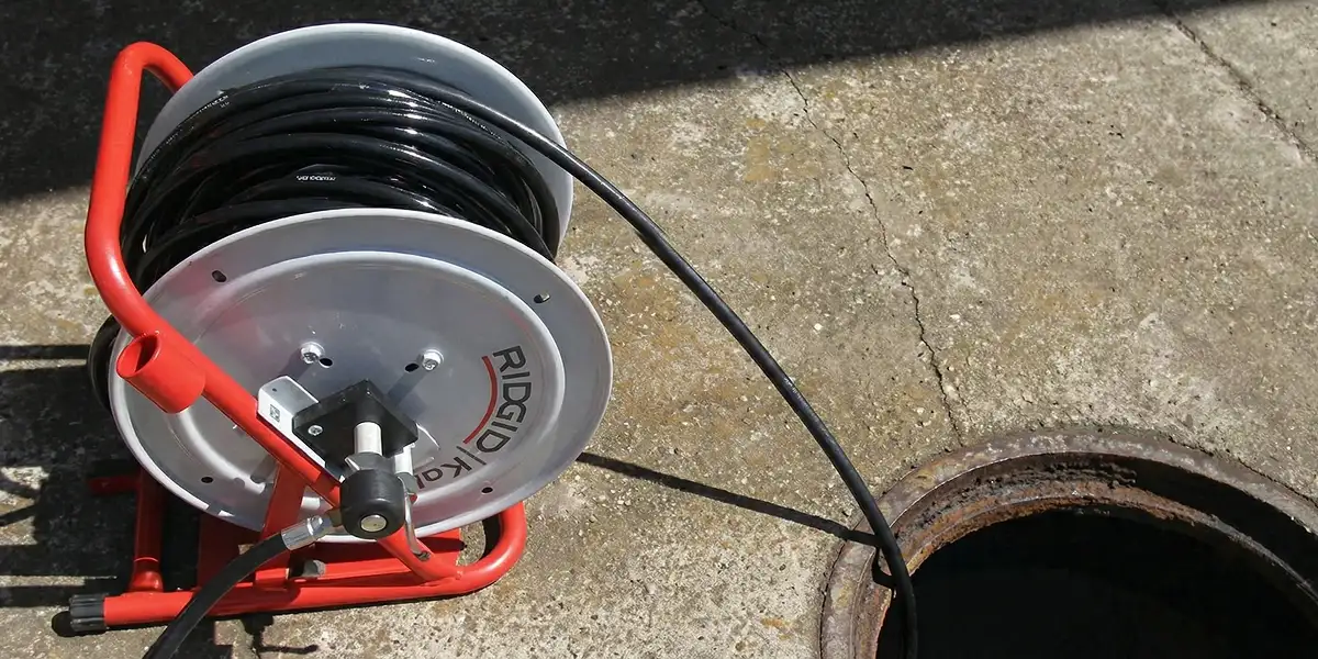 sewer rodding equipment prepared to clear clogged sewer lines in Cape Coral, FL
